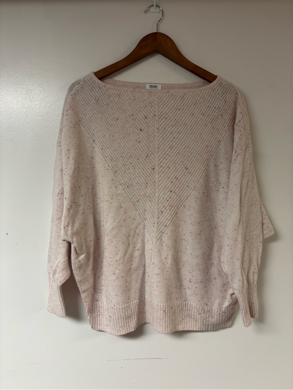 Penningtons Soft Pink Speckled Women's Sweater - Lightweight Knit Size X